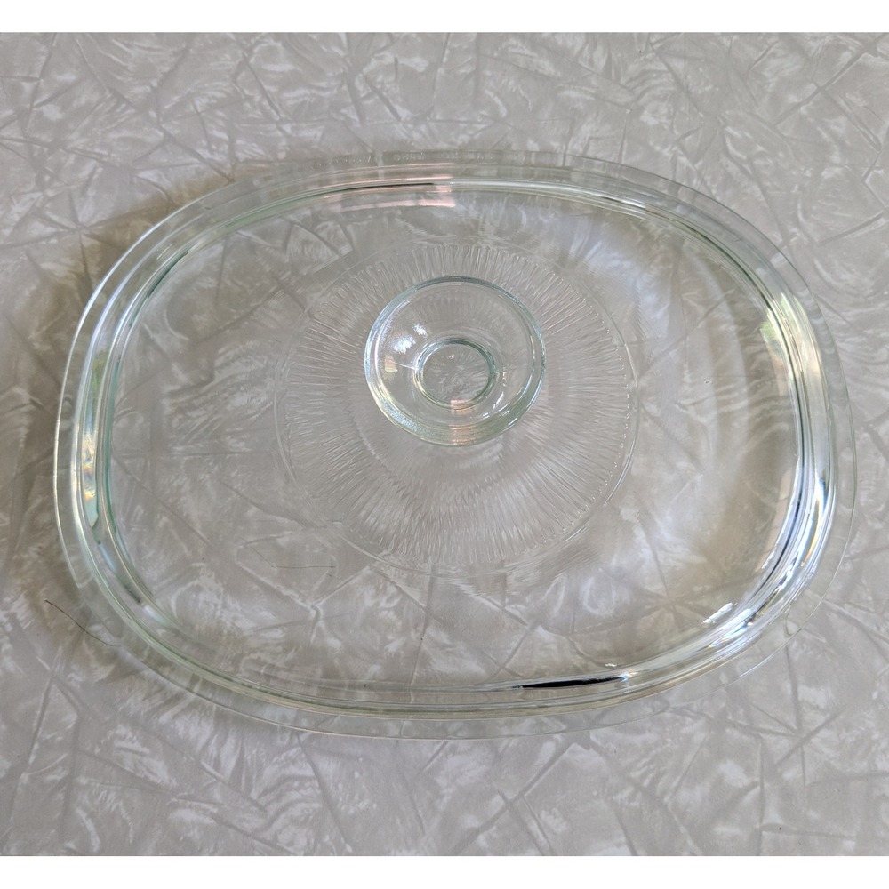 Pyrex Corningware Sunburst F12C Oval Replacement Lid 9.5" x 7.5"